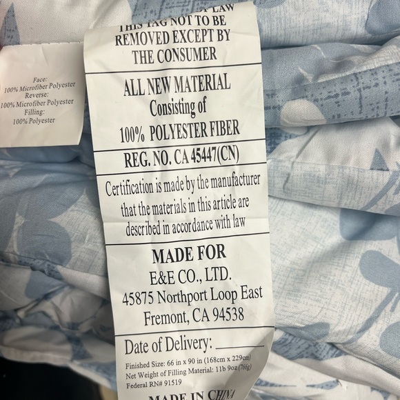 Twin comforter aria floral print reversible - Picture 5 of 13